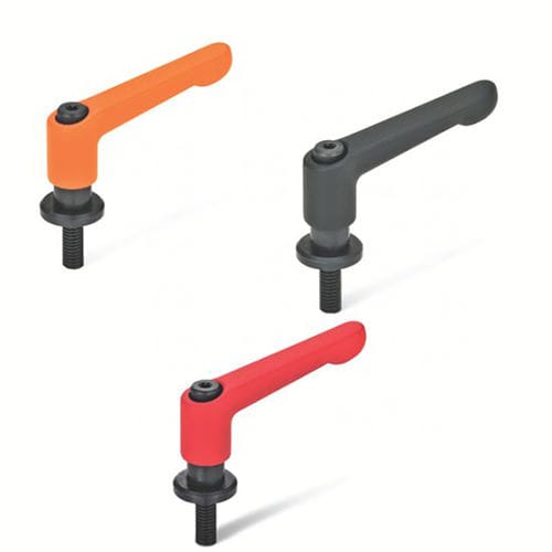 Steel clamping lever - 14-84 series - Emile Maurin Eléments Standard Mécaniques - zamak / with protective cap / adjustable