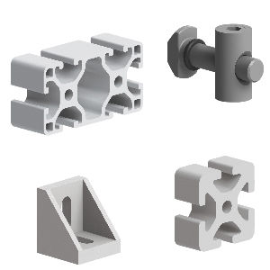 Aluminum profile system - 94 series - Emile Maurin Eléments Standard Mécaniques