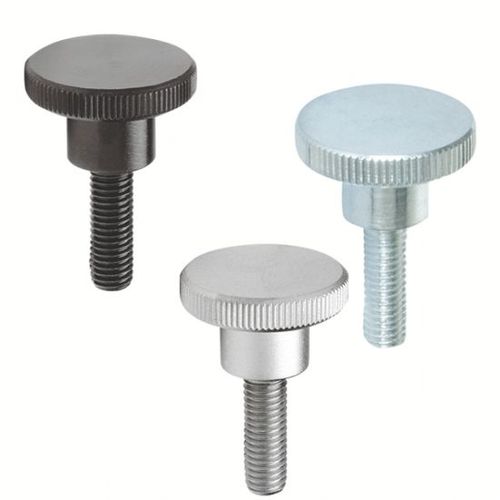 Steel knurled screw - 16-05 series - Emile Maurin Eléments Standard Mécaniques - stainless steel / shoulder