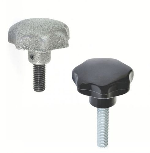 Star knob - 15-30 series - Emile Maurin Eléments Standard Mécaniques - threaded / lobe / steel