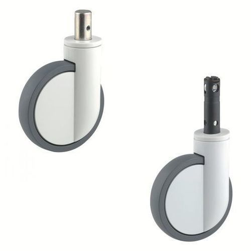 Swivel caster - 38-301 series - Emile Maurin Eléments Standard Mécaniques - rod / for medical equipment / with brake