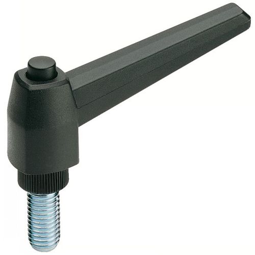 Steel clamping lever - 14-18 series - Emile Maurin Eléments Standard Mécaniques - technopolymer / rustproof / threaded