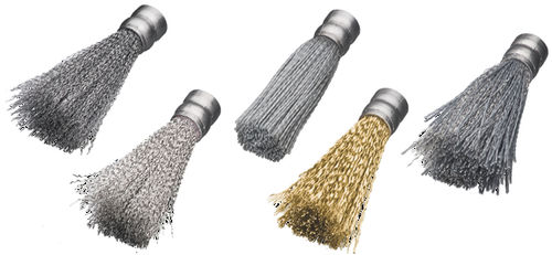 End brush - STH, ROH, SIC series - Lessmann - knotted / deburring / stainless steel
