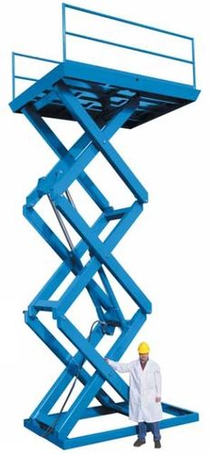 Triple-scissor lift table - BFL series - Advance Lifts - hydraulic / stationary / high-lift
