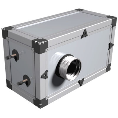 Hot water air heater unit - WNK - Dospel - duct