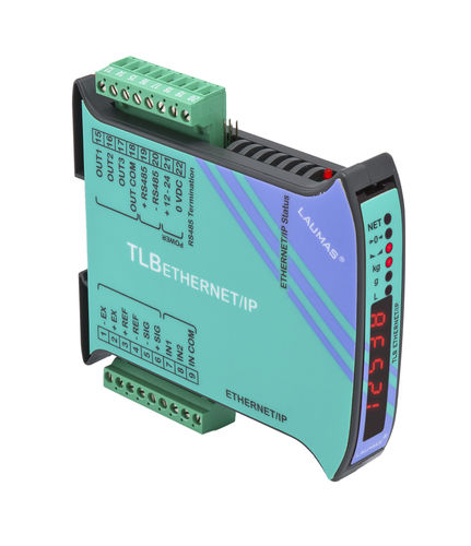 LED display weight indicator-transmitter - TLB ETHERNET/IP - LAUMAS Elettronica - DIN rail