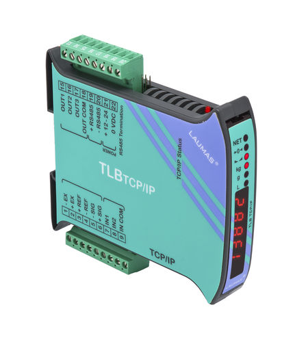 LED display weight indicator-transmitter - TLB ETHERNET TCP/IP - LAUMAS Elettronica - DIN rail