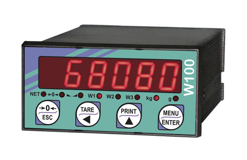 LED display weight indicator - W100 series - LAUMAS Elettronica - panel-mount / IP54