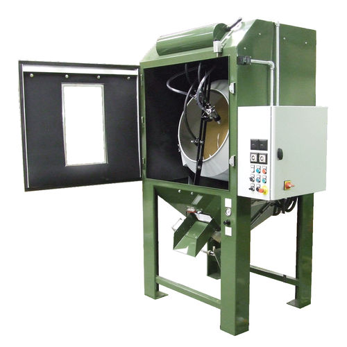 Suction blast cabinet - Batchmaster - Hodge Clemco - automatic / rotary drum