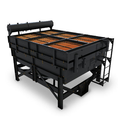 Plate-fin heat exchanger - API Schmidt-Bretten, API Heat Transfer group - air/water / air/oil / copper
