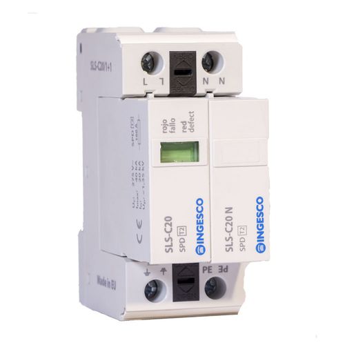 Type 2 lightning arrester - SLS-C20/1+1 - INGESCO - electrical line / anti-surge / plug-in