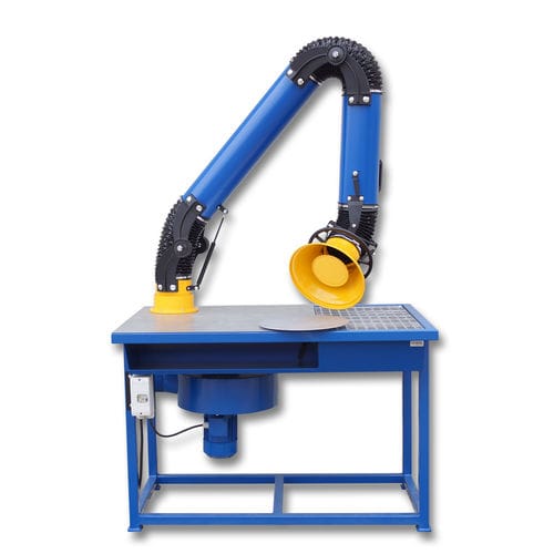 Aluminum welding table - S-1000 - MENEGON - with extraction arm