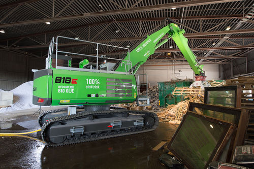 Crawler material handler - 818 E series  - SENNEBOGEN Maschinenfabrik GmbH - rubber-tired / hydraulic / electric