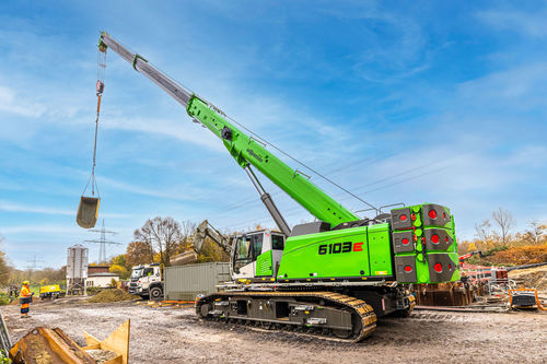 Telescopic crane - 6103 E - SENNEBOGEN Maschinenfabrik GmbH - crawler / boom / for construction