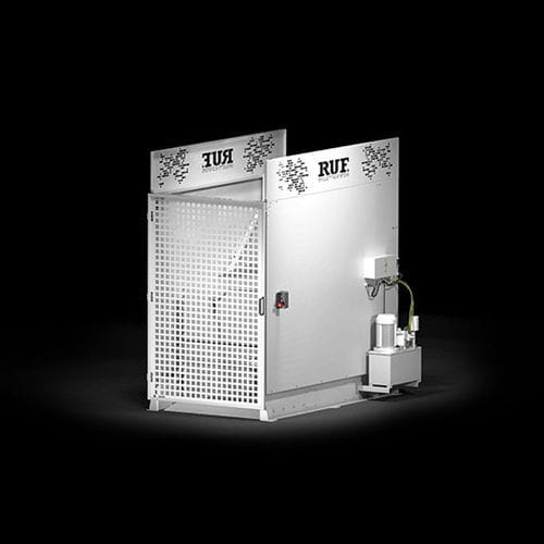 Container tipping station - RUF. BRIQUETTING SYSTEMS - lifting