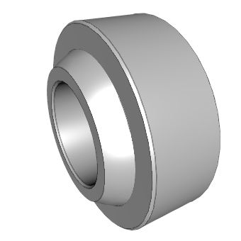 Spherical plain bearing - DGE-FW-2RS series - Nadella Group - radial / steel / PTFE
