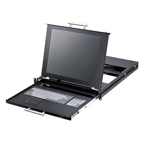 KVM switch with keyboard - RETEX - with LCD screen / rack drawer
