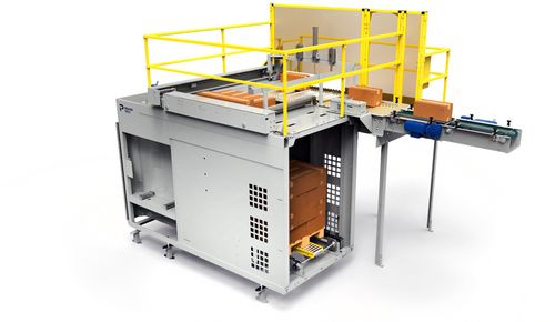 High level infeed palletizer - APH-5300 - Premier Tech Systems and Automation - case / for cardboard boxes / plastic crates