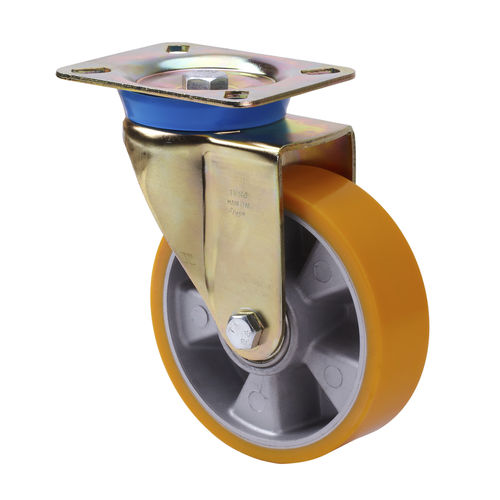 Swivel caster - TV-AUB series - Ruedas Alex - base plate / polyurethane / pressed steel