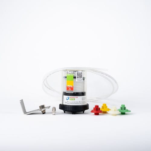 Single-point lubricator - MEMOLUB® ONE - MEMOLUB - rechargeable / programmable / automatic