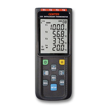 Thermocouple thermometer - 520 - CENTER TECHNOLOGY - with LCD display / °C / °F