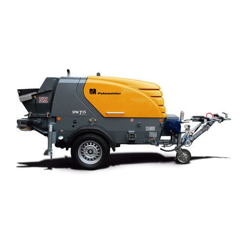 Stationary concrete pump - SPM 715  - PUTZMEISTER - for construction / diesel / electric