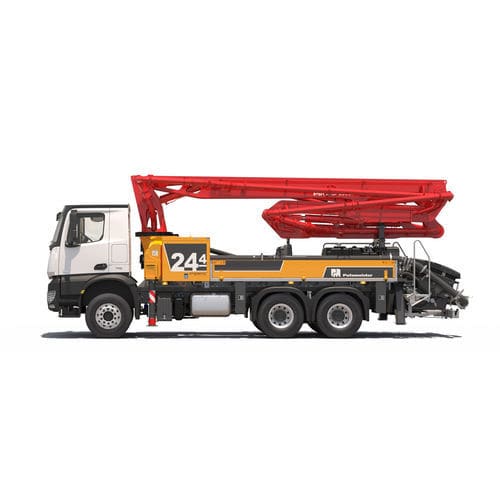 Trailer-mounted truck-mounted concrete pump - M24-4 - PUTZMEISTER - for construction