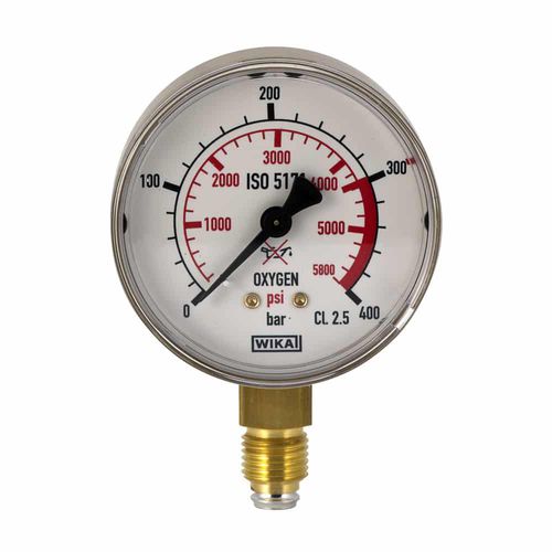 Dial pressure gauge - Oxyturbo - OXYTURBO SPA - threaded