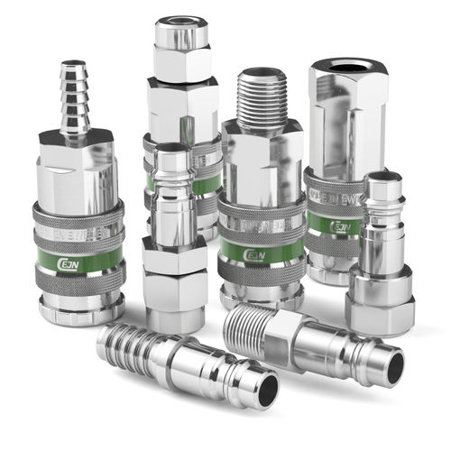 Pneumatic fitting - 10342 series - CEJN - screw-in / nickel-plated brass / steel