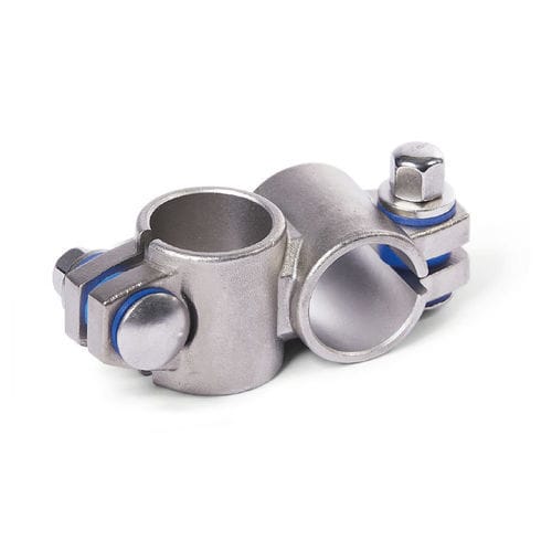 Cross tube connector - KE series - Inocon GmbH - stainless steel / adjustable