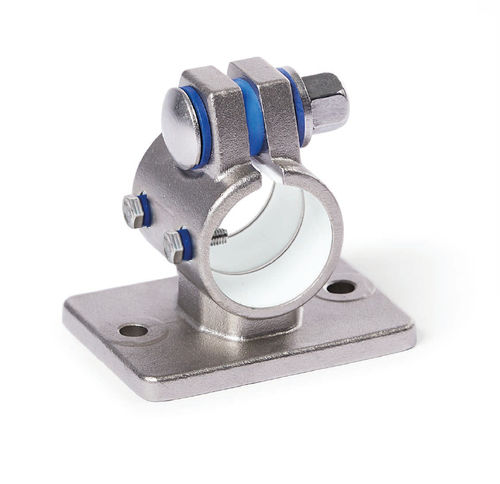 Round tube connector - FEZ.E series - Inocon GmbH - stainless steel / adjustable / sliding
