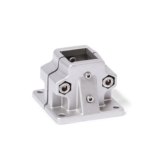 Round tube connector BM.E Inocon GmbH square / aluminum / adjustable
