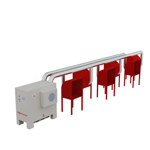 Welding centralized fume extraction system - ITALYVACUUM S.R.L. - activated carbon filter / with jet pulse cleaning / dust