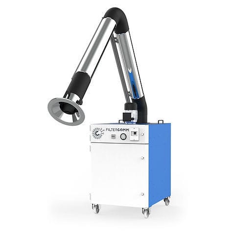 Mobile fume extractor - Smoky - FILTERCOMM S.R.L. - industrial / cartridge / with extraction arm