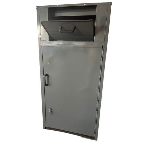 Polyethylene waste bin - 360 - CAYS - galvanised steel / industrial waste / secure