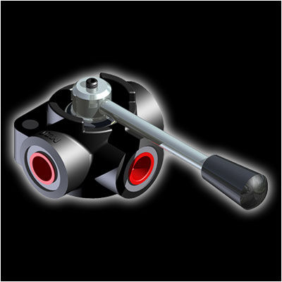 3-way diverter valve - D3 series - HV Hydraulic S.r.l. - manual