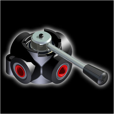 Lever valve - D4 series - HV Hydraulic S.r.l. - for inverters / cast iron / zinc