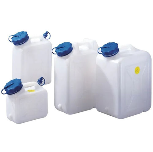 HDPE jerrycan - 0017217423 - hünersdorff GmbH - rectangular / with dispensing spout / for chemicals