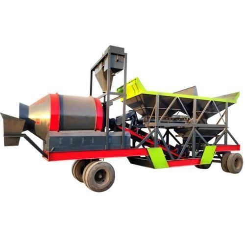 Mobile concrete batching plant - YG series - Zhengzhou Yugong Construction Machinery Co., Ltd. - twin-shaft / compact / with belt conveyor