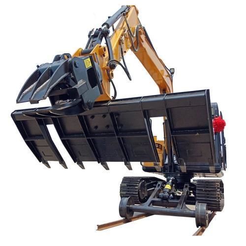 Excavator handling and tamping grapple - Zhengzhou Yugong Construction Machinery Co., Ltd. - for construction equipment / for railway vehicles / for tracks