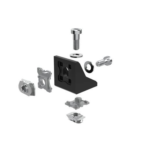 Profile assembly angle bracket - GUS450 series - Robotunits GmbH - galvanised steel / 90°