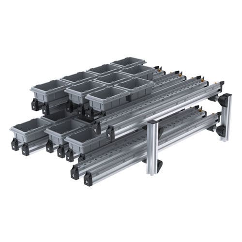 Transport materials handling system - MBS PickStar RL - Robotunits GmbH - for containers / for AGVs / conveyor