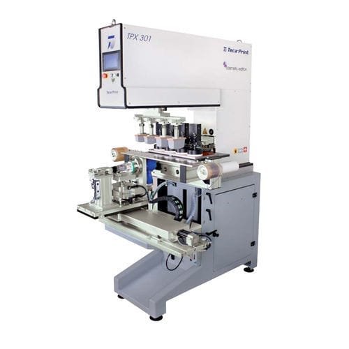 Pad printing machine for the cosmetics industry - TPX 301 - Teca-print - monochrome / 2-color / 4-color