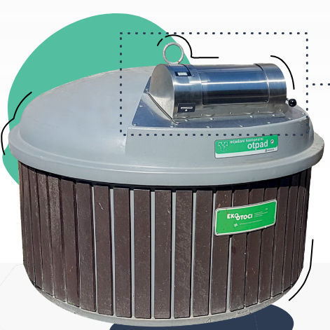 Metallic waste container - CCR  - Baron Srl - smart / for urban waste / lockable