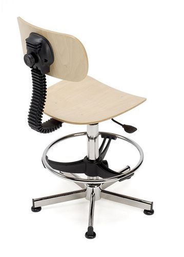 Laboratory swivel chair - 80 - Arredindustria e Lory Srl - for workstations / with wooden seat / with wooden back