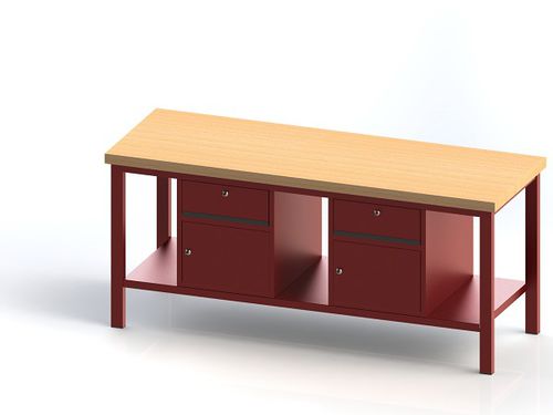 Beech workbench - 218/2C - Arredindustria e Lory Srl - for workshops / garage / assembly