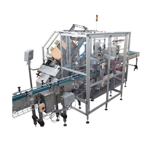 Intermittent-motion case packer - AP200W  - Zambelli S.r.l. - wrap-around / PLC-controlled / case