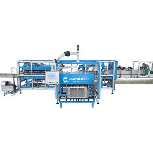 Continuous-motion case packer - WR40 - Zambelli S.r.l. - wrap-around / automatic / PLC-controlled