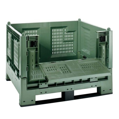Pallet box with folding sides - CARGO FOLD 700 - Interbox S.A. - HDPE / PP / storage