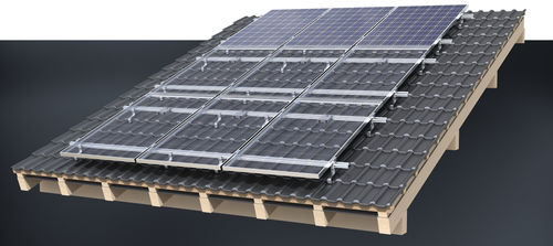 Mono-pitched roof PV mounting system - XT series - AEROCOMPACT Europe GmbH - for landscape installation